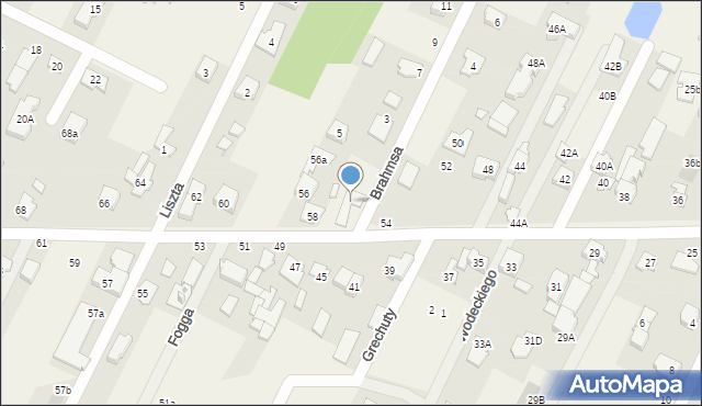 Klaudyn, Brahmsa Johannesa, 1, mapa Klaudyn