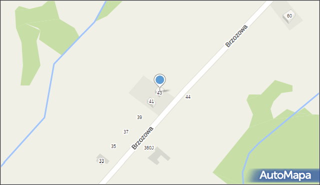 Klecza Dolna, Brzozowa, 43, mapa Klecza Dolna