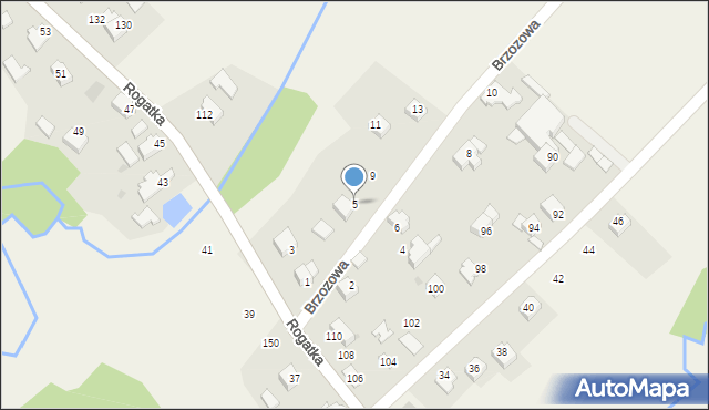 Klecza Dolna, Brzozowa, 5, mapa Klecza Dolna