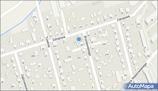 Kleosin, Broniewskiego Władysława, 17A, mapa Kleosin
