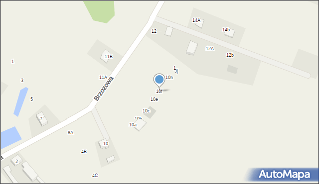 Kleszczewo, Brzozowa, 10f, mapa Kleszczewo