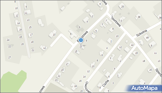 Kleszczów, Brzozowa, 11, mapa Kleszczów