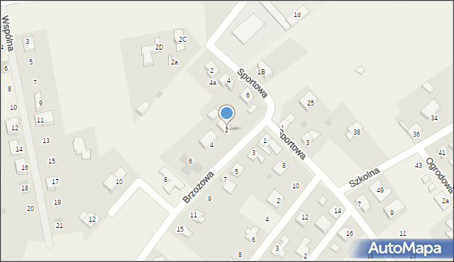 Kleszczów, Brzozowa, 2, mapa Kleszczów