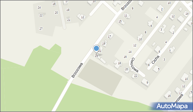 Kleszczów, Brzozowa, 23, mapa Kleszczów