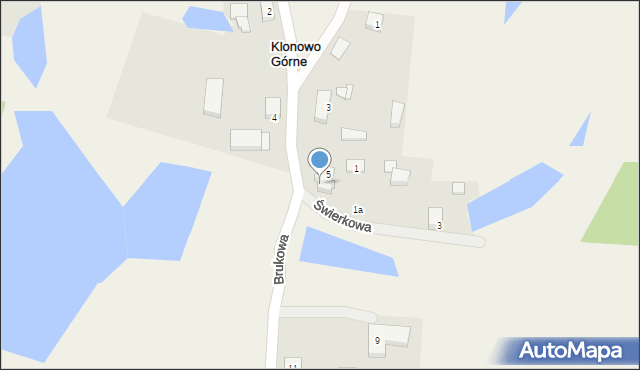 Klonowo Górne, Brukowa, 7, mapa Klonowo Górne