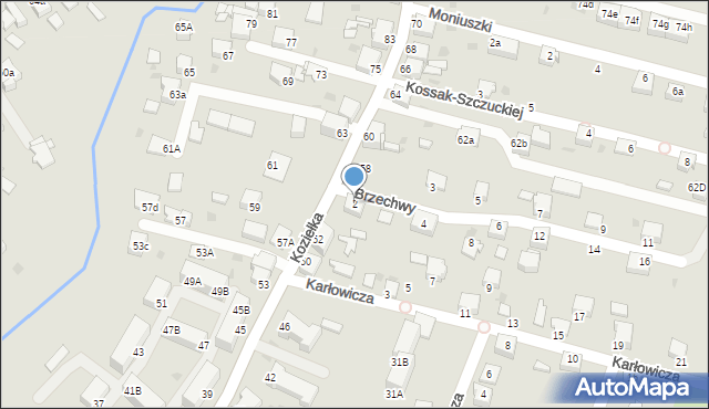 Knurów, Brzechwy Jana, 2, mapa Knurów