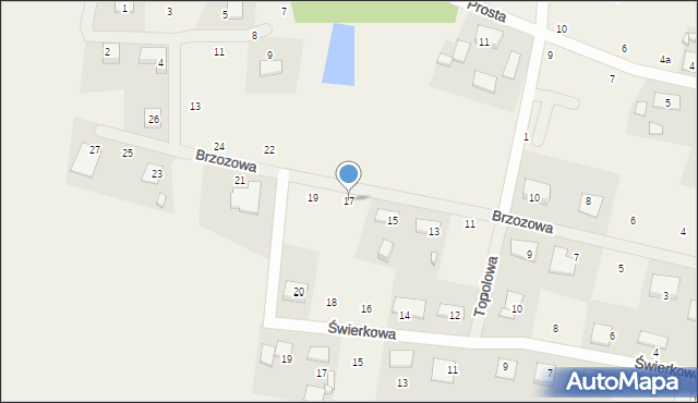 Kobylarnia, Brzozowa, 17, mapa Kobylarnia