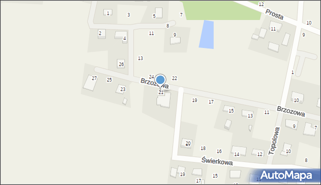 Kobylarnia, Brzozowa, 21, mapa Kobylarnia