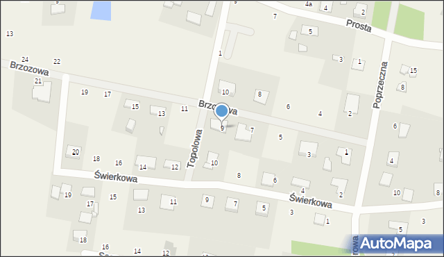 Kobylarnia, Brzozowa, 9, mapa Kobylarnia