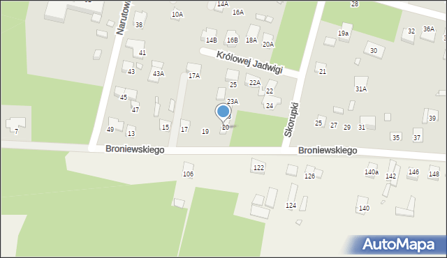 Kobyłka, Broniewskiego Władysława, 20b, mapa Kobyłka