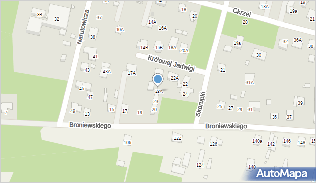 Kobyłka, Broniewskiego Władysława, 23A, mapa Kobyłka