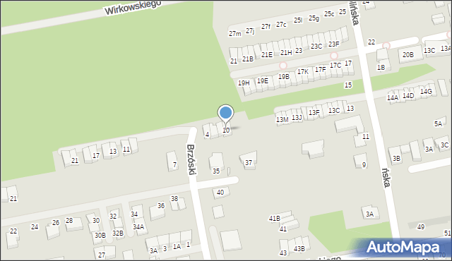 Kobyłka, Brzóski Stanisława, ks., 10, mapa Kobyłka