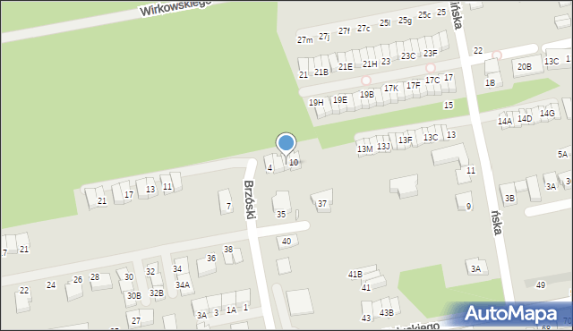 Kobyłka, Brzóski Stanisława, ks., 8, mapa Kobyłka