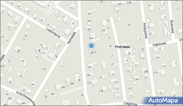 Kobyłka, Brzozowa, 26, mapa Kobyłka