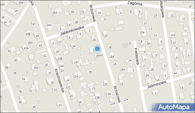 Kobyłka, Brzozowa, 27, mapa Kobyłka
