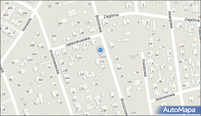 Kobyłka, Brzozowa, 27B, mapa Kobyłka