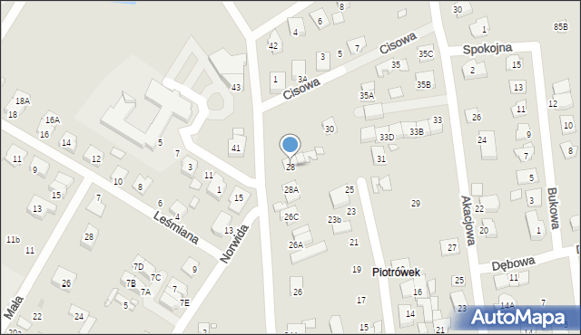 Kobyłka, Brzozowa, 28, mapa Kobyłka