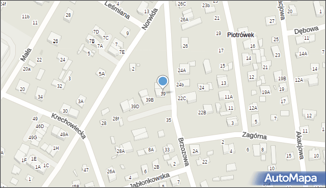 Kobyłka, Brzozowa, 39, mapa Kobyłka