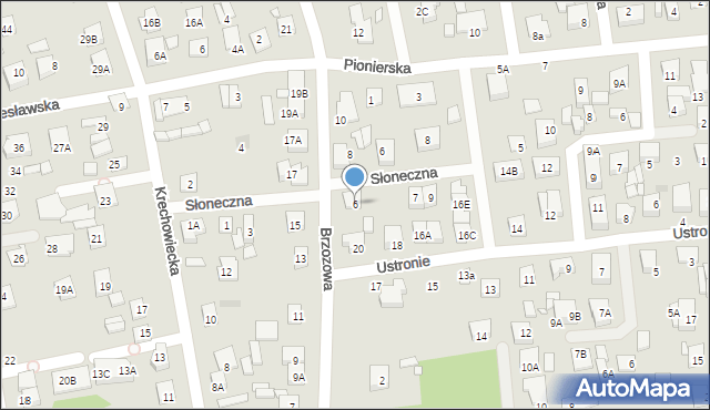 Kobyłka, Brzozowa, 6, mapa Kobyłka