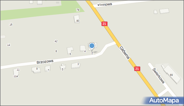 Kobylnica, Brzozowa, 2, mapa Kobylnica