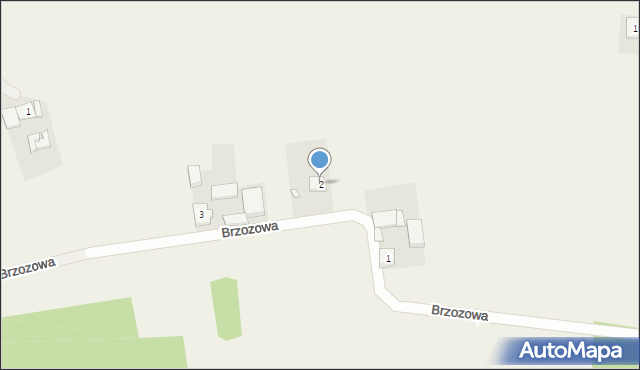 Kocury, Brzozowa, 2, mapa Kocury