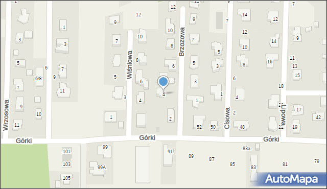 Koczargi Stare, Brzozowa, 4, mapa Koczargi Stare