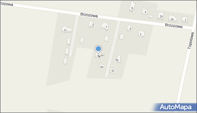 Kokorzyce, Brzozowa, 5e, mapa Kokorzyce