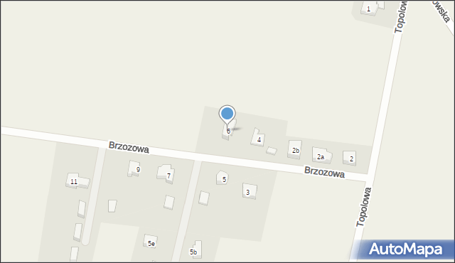 Kokorzyce, Brzozowa, 6, mapa Kokorzyce