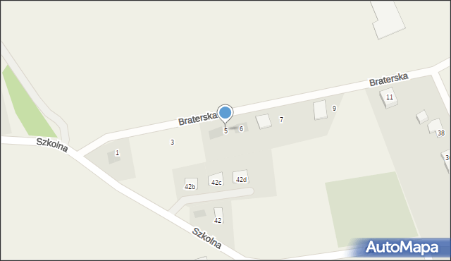 Kokoszkowy, Braterska, 5, mapa Kokoszkowy