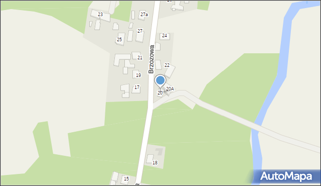 Kolanowice, Brzozowa, 20, mapa Kolanowice