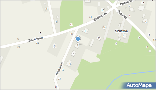 Kolonia Gościeńczyce, Brzozowa, 5, mapa Kolonia Gościeńczyce