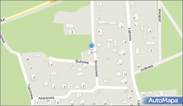 Koniecpol, Brzozowa, 6, mapa Koniecpol