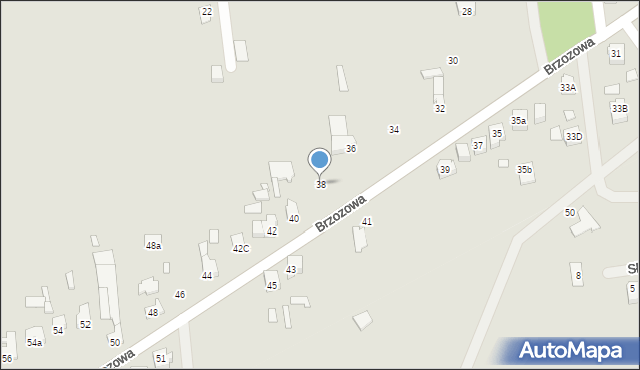 Konin, Brzozowa, 38, mapa Konina