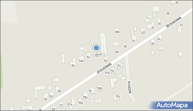 Konin, Brzozowa, 52, mapa Konina