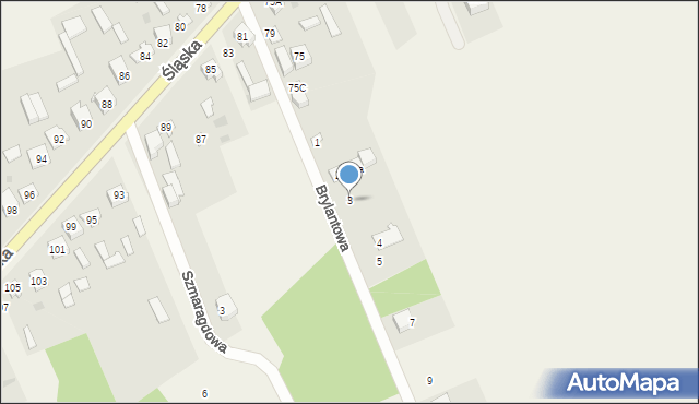 Konopiska, Brylantowa, 3, mapa Konopiska