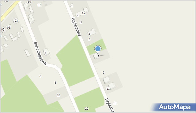 Konopiska, Brylantowa, 7, mapa Konopiska