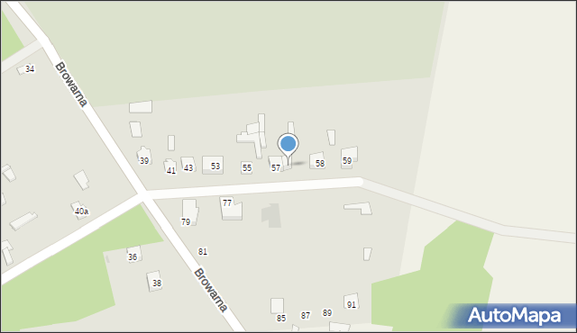 Końskie, Browarna, 57a, mapa Końskie