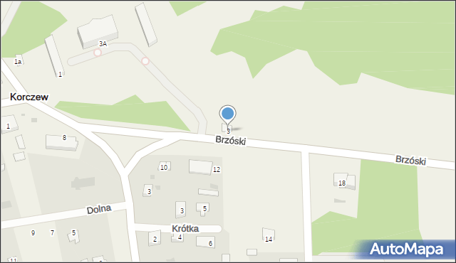 Korczew, Brzóski Stanisława, ks., 3, mapa Korczew