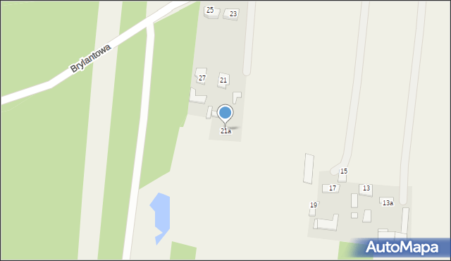 Korczew, Brylantowa, 21a, mapa Korczew