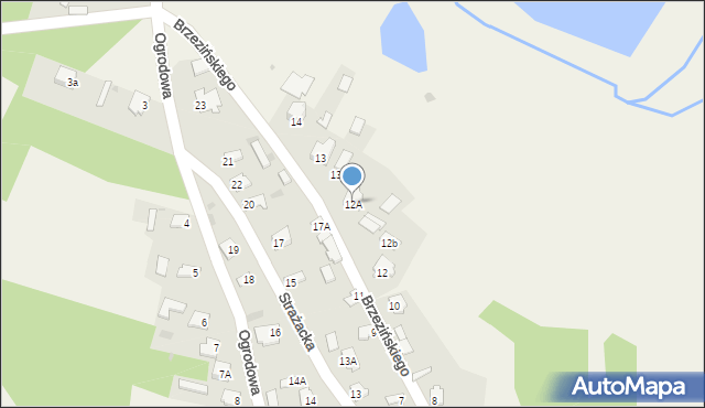 Kornica, Brzezińskiego Jana, 12A, mapa Kornica