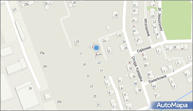 Kórnik, Brzozowa, 15, mapa Kórnik