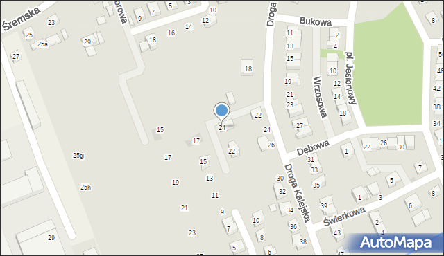 Kórnik, Brzozowa, 24, mapa Kórnik