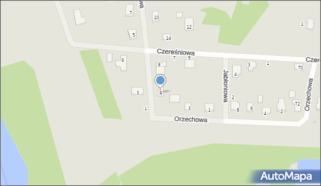 Koronowo, Brzoskwiniowa, 4, mapa Koronowo