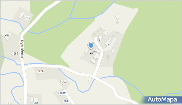 Kościelisko, Brzyzek, 1a, mapa Kościelisko