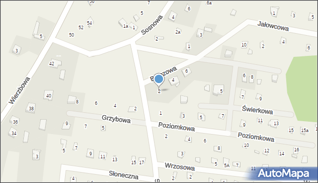 Kostkowice, Brzozowa, 2, mapa Kostkowice