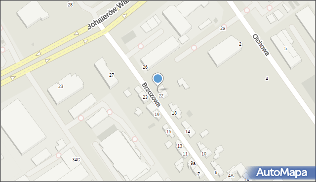 Koszalin, Brzozowa, 24, mapa Koszalina