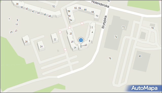 Koszalin, Brytyjska, 12, mapa Koszalina