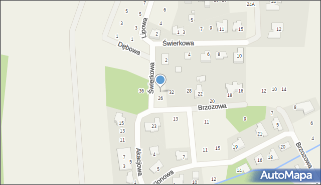 Kotórz Mały, Brzozowa, 34, mapa Kotórz Mały