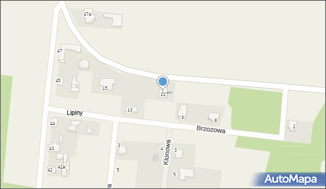 Kotwasice, Brzozowa, 11, mapa Kotwasice