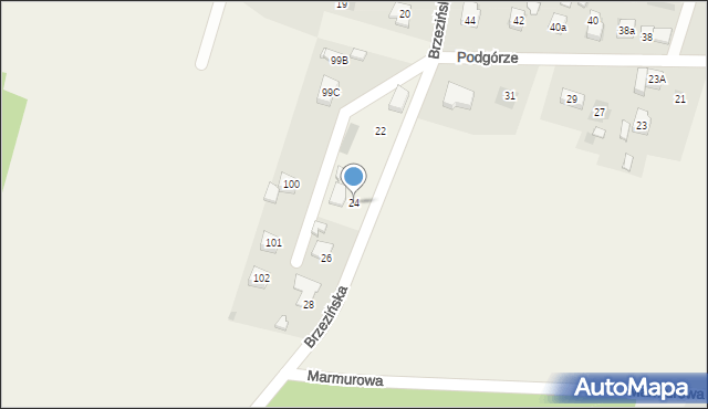 Kowala, Brzezińska, 24, mapa Kowala